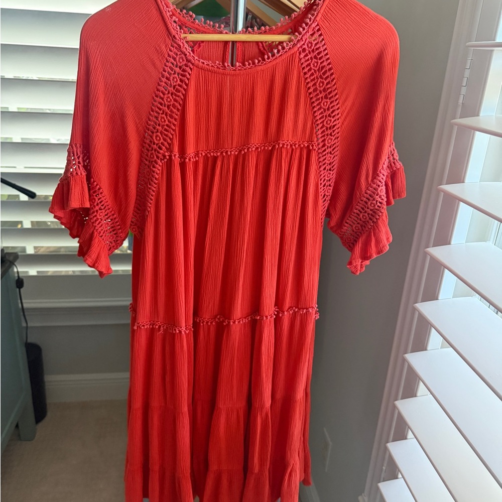 Patrons of Peace Vibrant Red Mini Dress